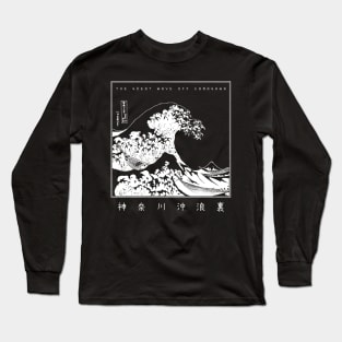 The Great Wave off Kanagawa stylized Ukiyo-e Long Sleeve T-Shirt